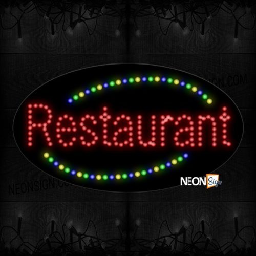 Restaurant With Multicolored Arch LED Bulb