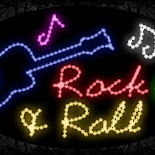 Rock & Roll With Guitar Logo LED Bulb