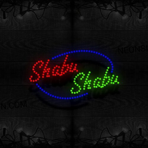 Shabu Shabu Cursive With Ellipse LED Bulb