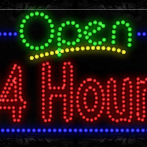 Open 24 Hours With Borderline LED Bulb