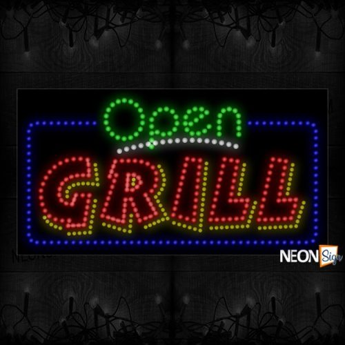 Open Grill With Blue Border LED Bulb