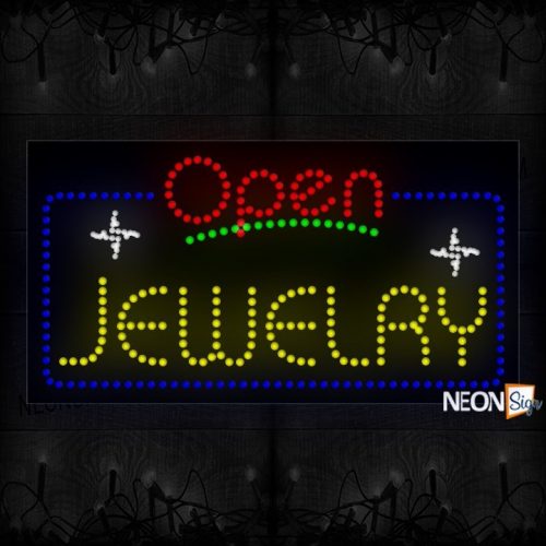 Open Jewelry With Blue Border LED Bulb