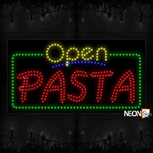Open Pasta(Double Stroke) With Green Border LED Bulb