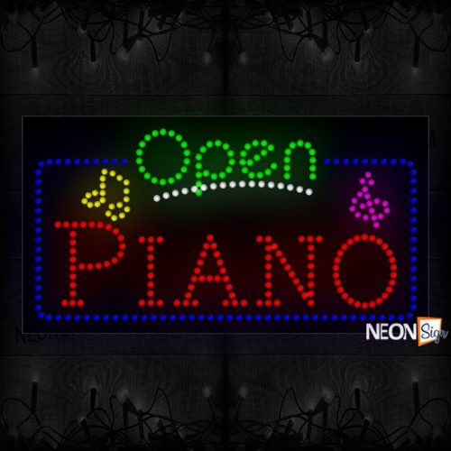Open Piano With Border LED Bulb