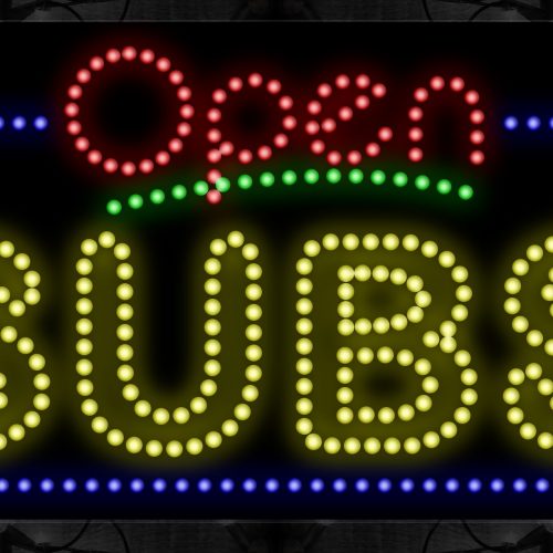 Open Subs With Blue Border LED Bulb