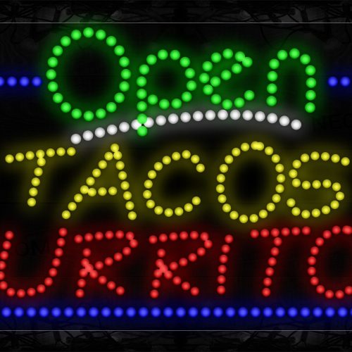 Open Tacos Burritos With Borderline Led Flex LED Bulb