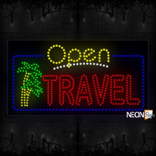 Open Travel With Blue Border LED Bulb