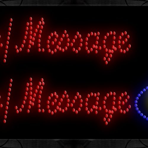 Name/Message 2 lines in red With guitar logo LED Bulb