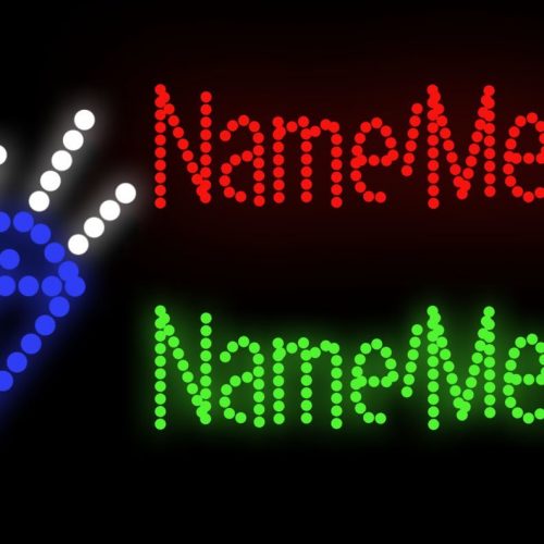 Name/Message With Sparkling Diamond LED Bulb
