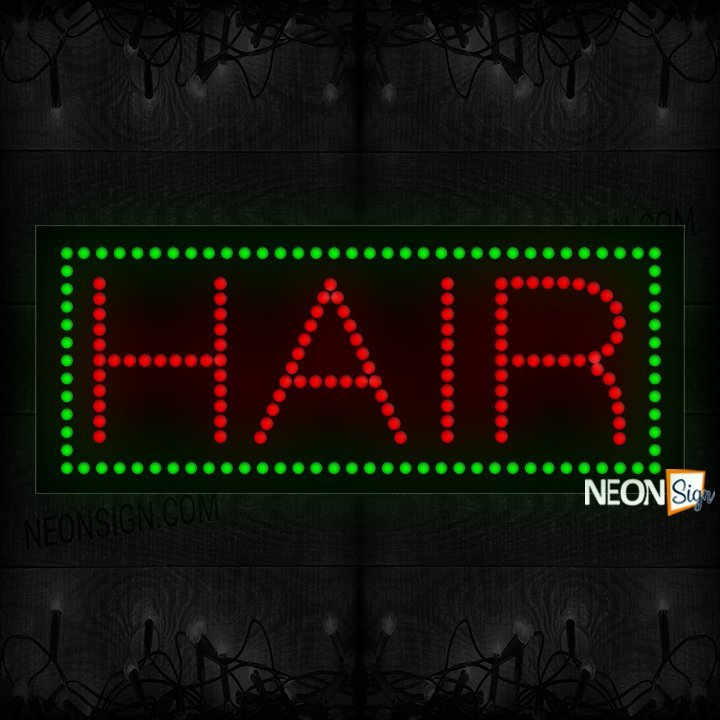 Image of Hair With Green Border LED Bulb