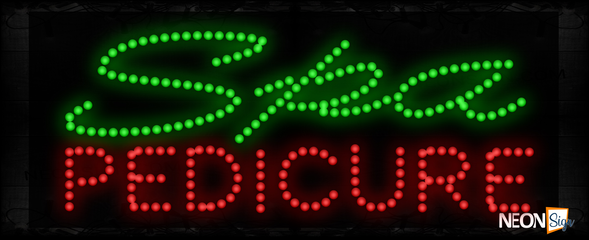 Image of Spa Pedicure in green and red LED Bulb