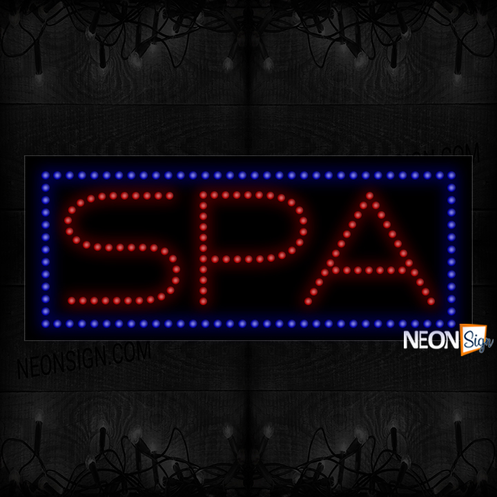 Image of Spa With Blue Border LED Bulb