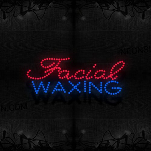 Image of Facial Waxing With Cursive LED Bulb