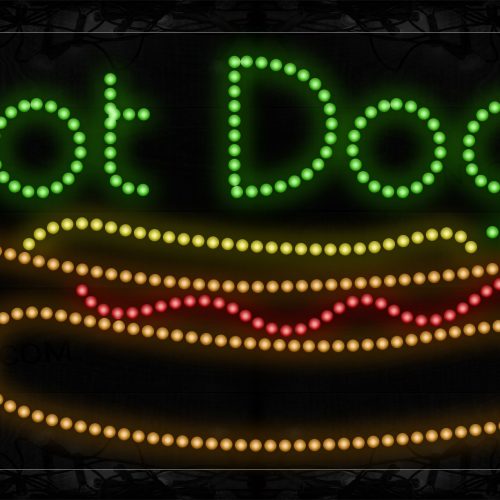 Image of Hot Dogs With Hot Dogs Sandwich Image Border LED Bulb