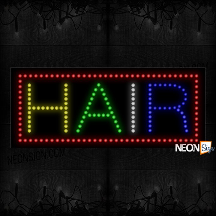 Image of Colorful Hair With Red Border LED Bulb