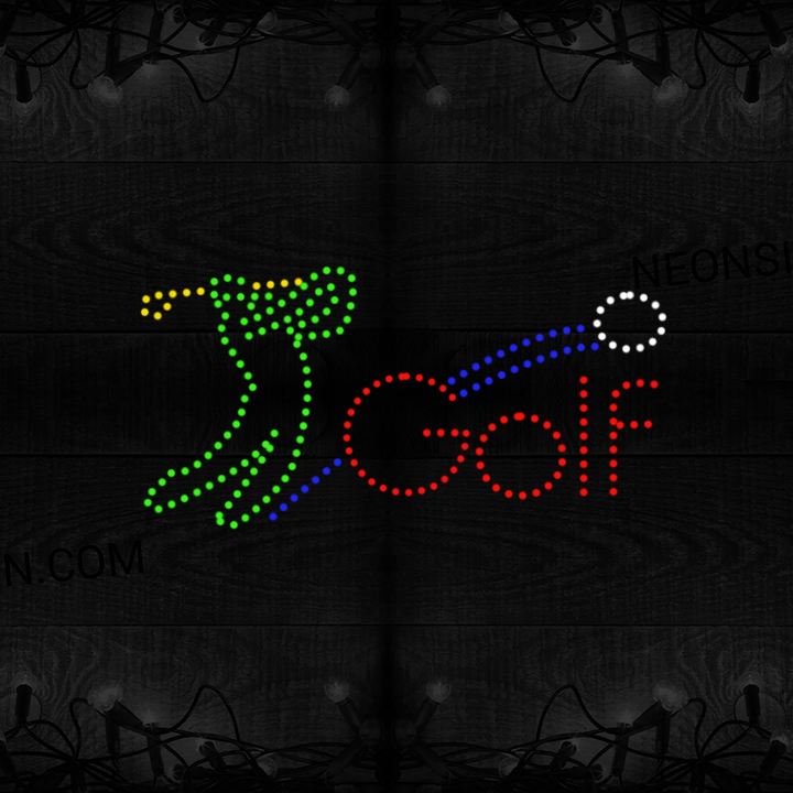 Image of Golf With Man Playing LED Bulb