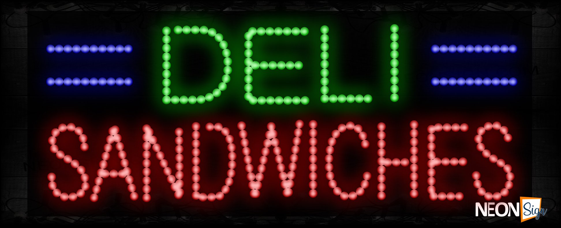 Image of Deli Sandwiches with blue lines LED Bulb