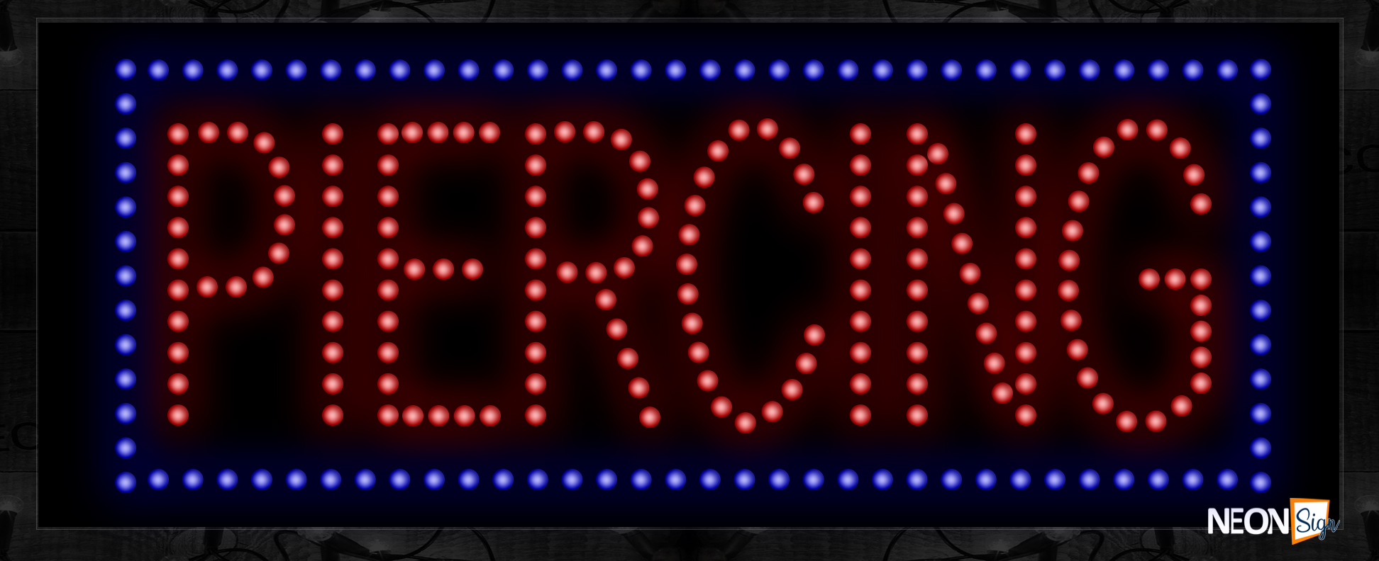 Image of Body Piercing LED Bulb Sign