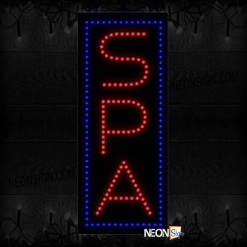 Image of Spa Vertical With Blue Border LED Bulb