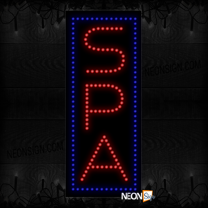 Image of Spa Vertical With Blue Border LED Bulb