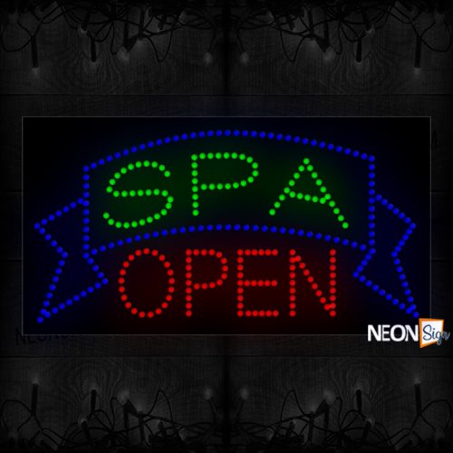 Image of Spa Open With Border LED Bulb