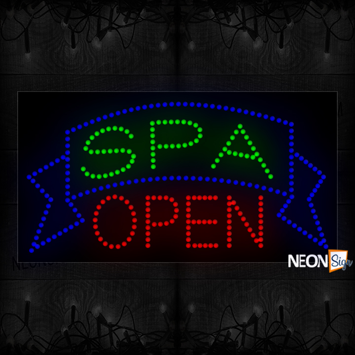 Image of Spa Open With Border LED Bulb
