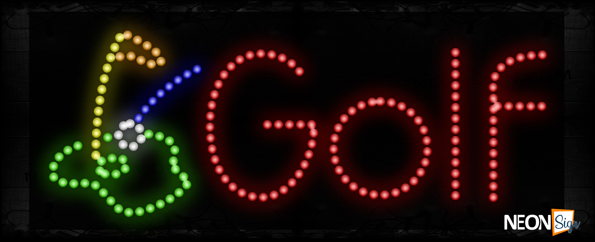 Image of Golf With Golf Courses Image Border LED Bulb