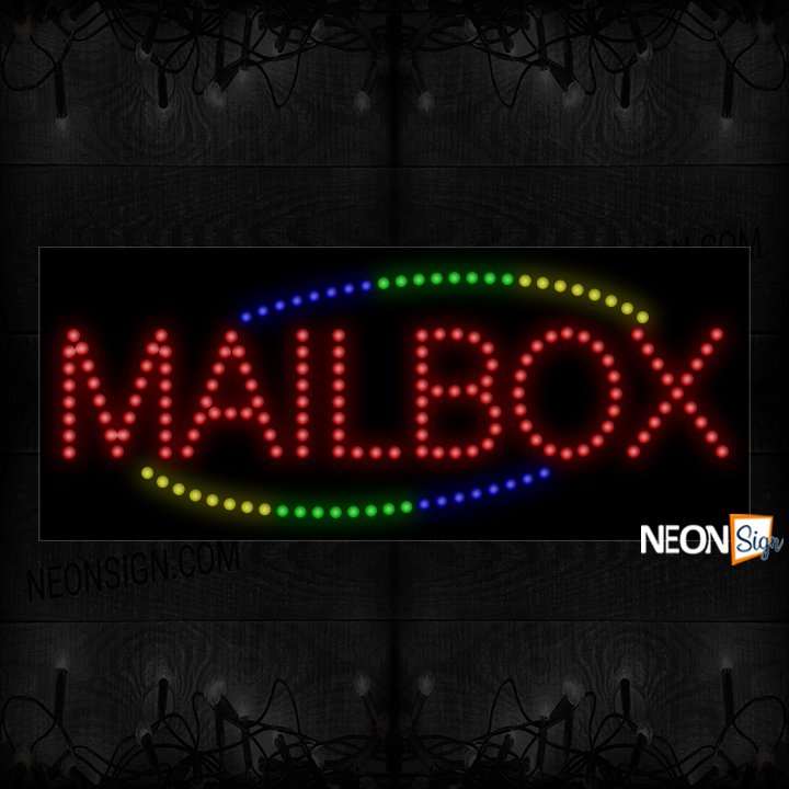 Image of Mailbox With Multicolored Arch LED Bulb
