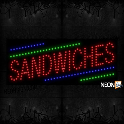 Image of Sandwiches With Green And Blue Lines LED Bulb