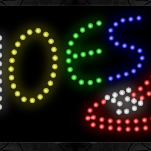 Image of Shoe With Shoe Image Colorful Border LED Bulb