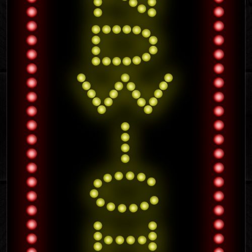 Image of Vertical Sandwiches With Red Border LED Bulb