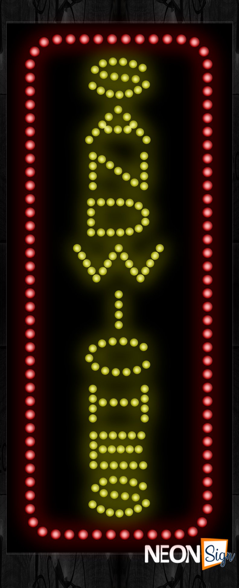 Image of Vertical Sandwiches With Red Border LED Bulb