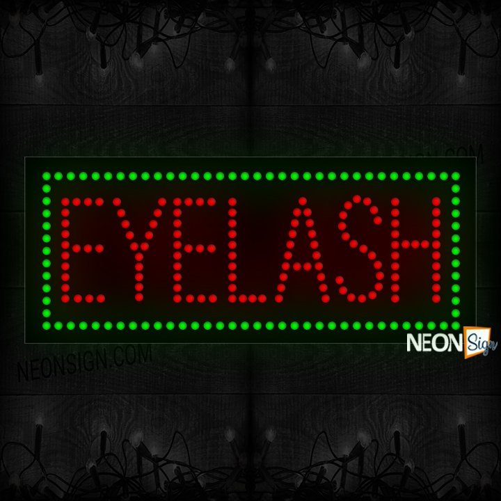 Image of Eyelash With Green Border LED Bulb