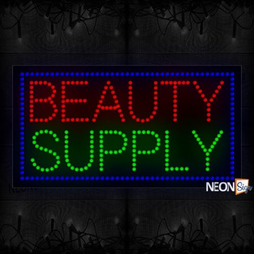 Image of Beauty Supply With Blue Border LED Bulb