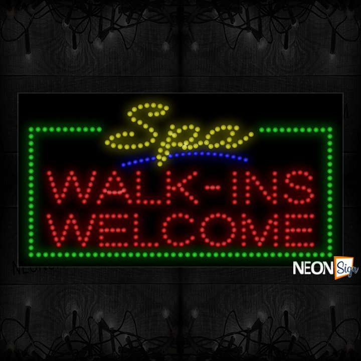 Image of Spa Walk-Ins Welcome With Green Border LED Bulb