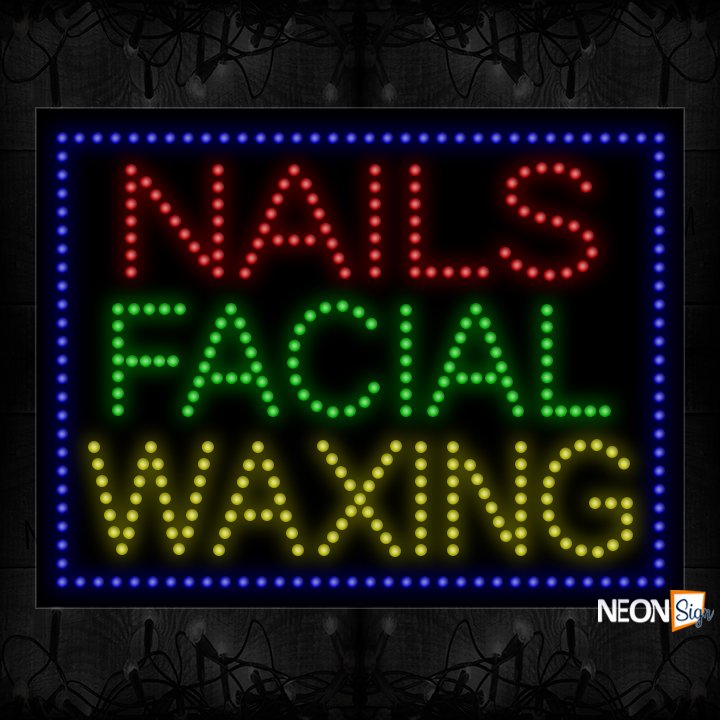 Image of Nails Facial Waxing With Blue Border LED Bulb