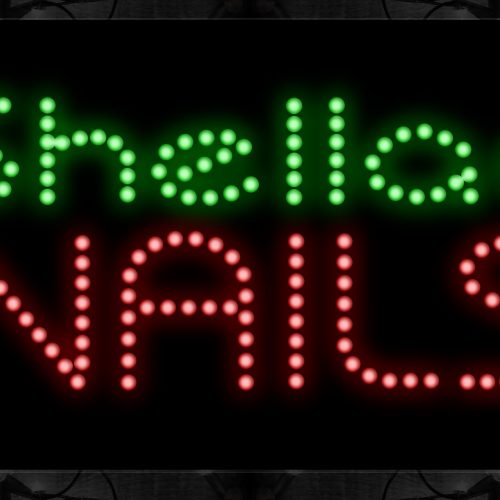 Image of Shellac Nails With Blue Lines LED Bulb