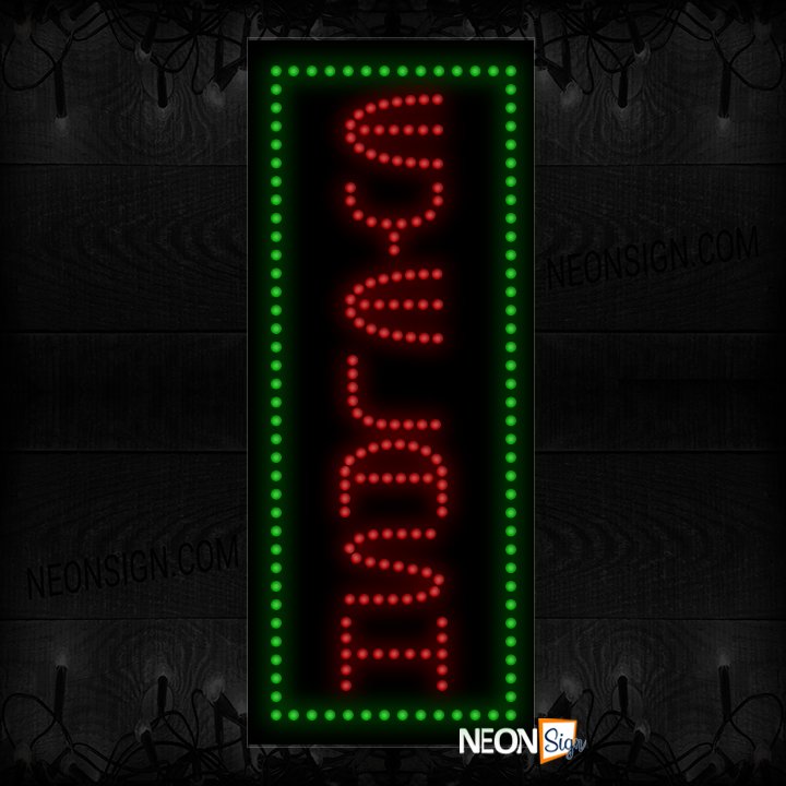 Image of Vertical Eyelash With Green Border LED Bulb
