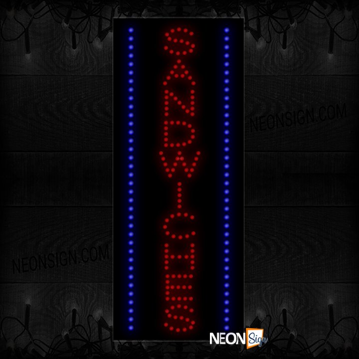 Image of Vertical 'Sandwiches' With Blue Borders (Sides) LED Bulb