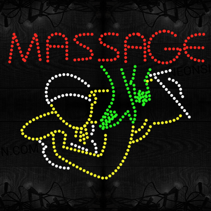 Image of Massage With Man Logo LED Bulb