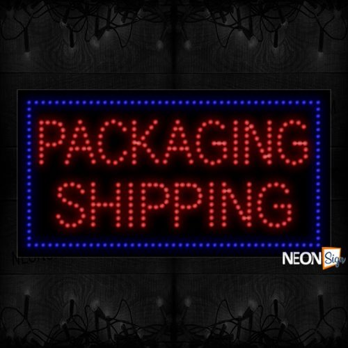 Image of Packaging Shipping With Blue Border LED Bulb