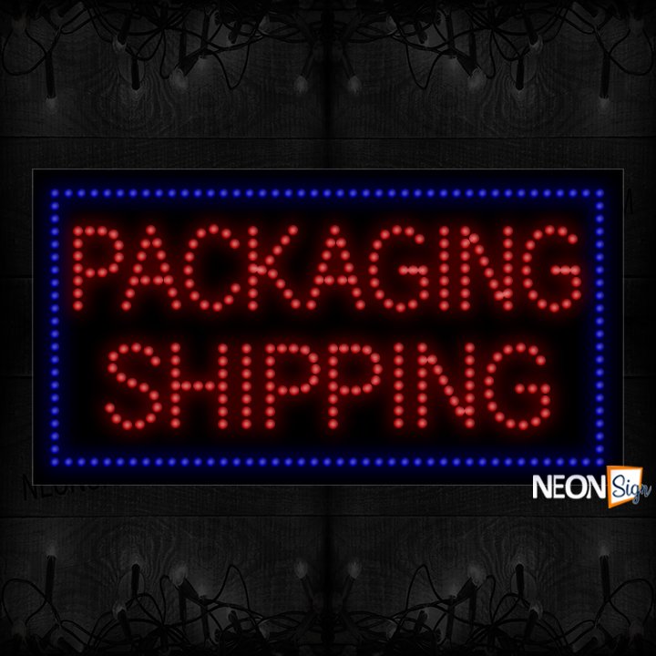 Image of Packaging Shipping With Blue Border LED Bulb