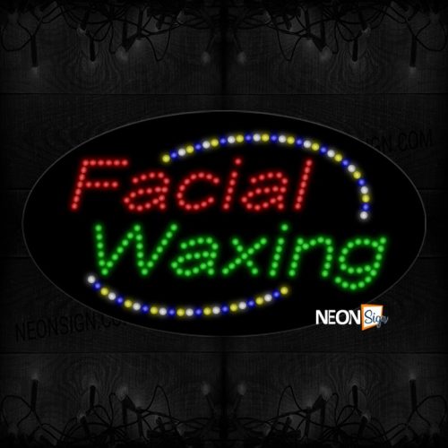 Image of Facial Waxing With Multicolored Arc Border LED Bulb