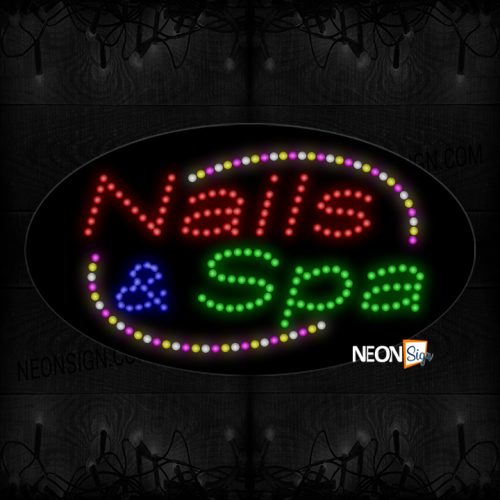 Image of Nails And Spa With Multicolored Arch LED Bulb