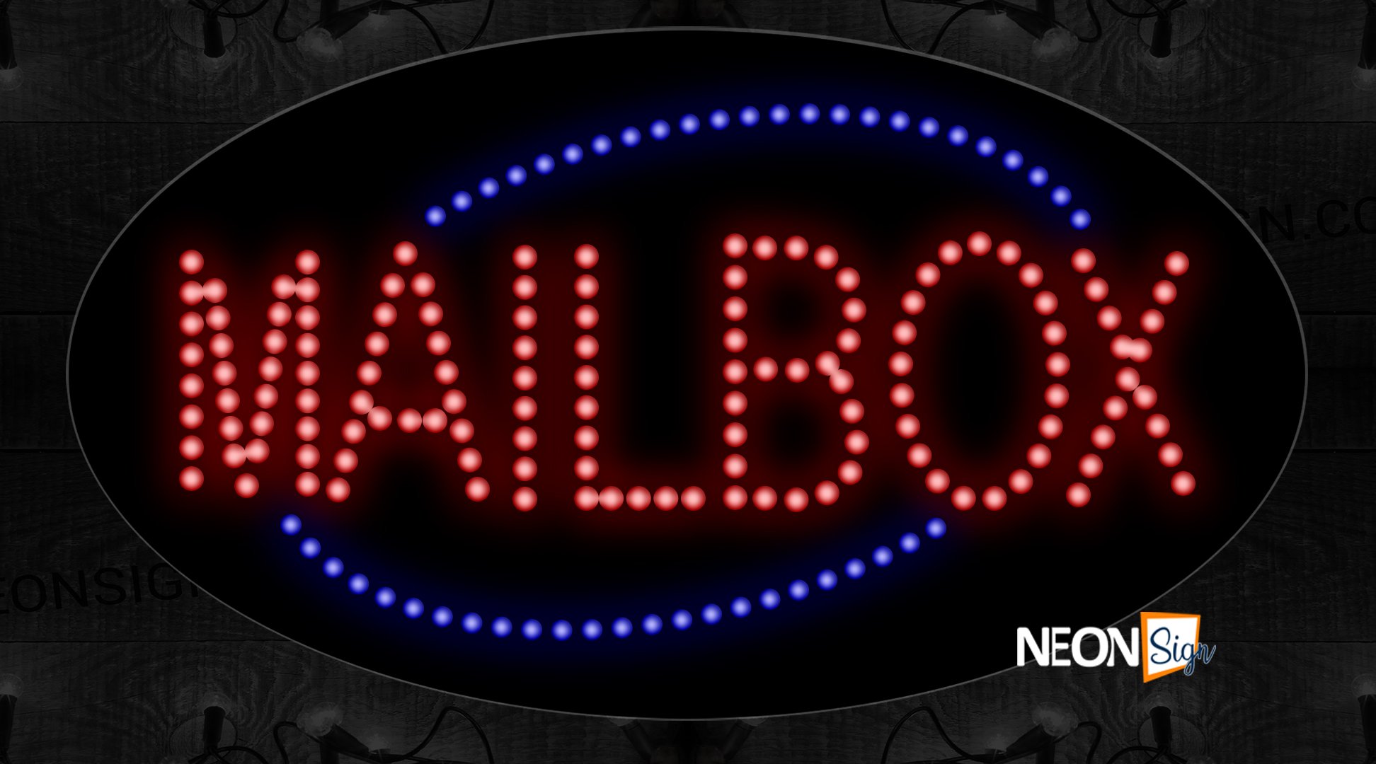Image of Mailbox All Caps With Blue Ellipse LED Bulb