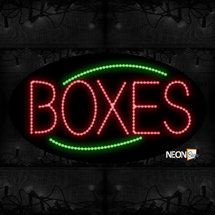 Image of Boxes With Green Arc Border LED Bulb