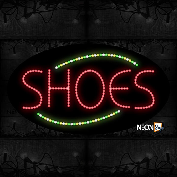 Image of Shoe With Colorful Arc Border LED Bulb