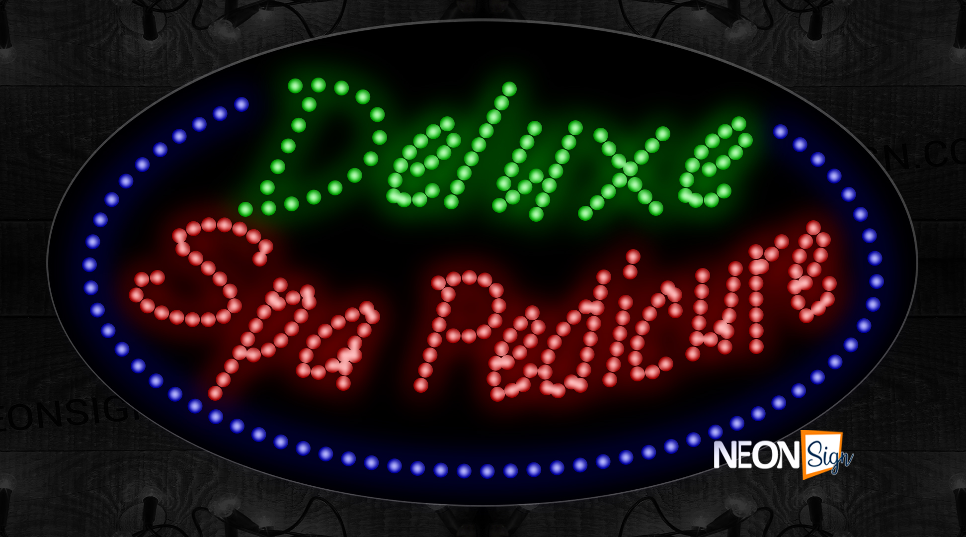 Image of Deluxe Spa Pedicure On A Blue Ellipse LED Bulb
