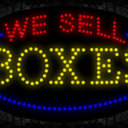 Image of Oval 'We Sell Boxes' LED Bulb