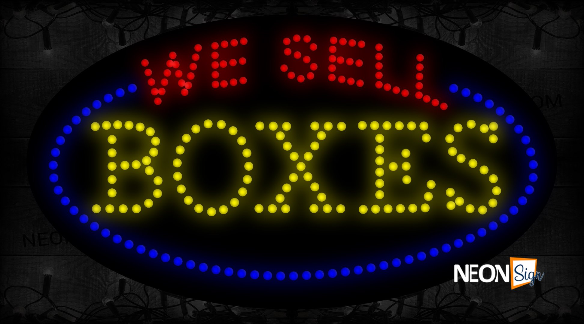 Image of Oval 'We Sell Boxes' LED Bulb